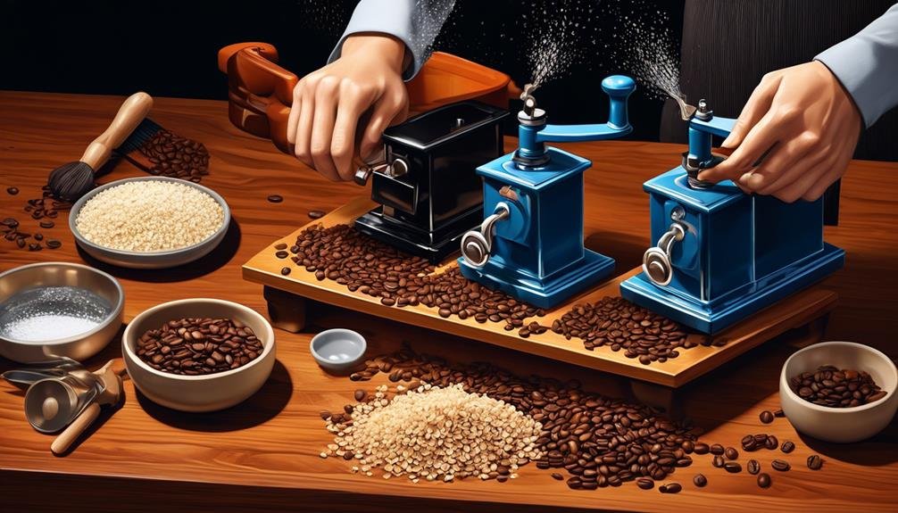 maintaining a manual coffee grinder